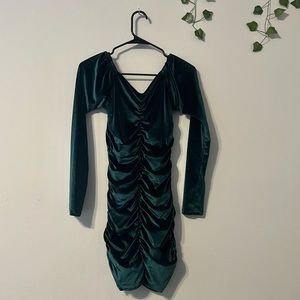 Dark Green Velvet Dress